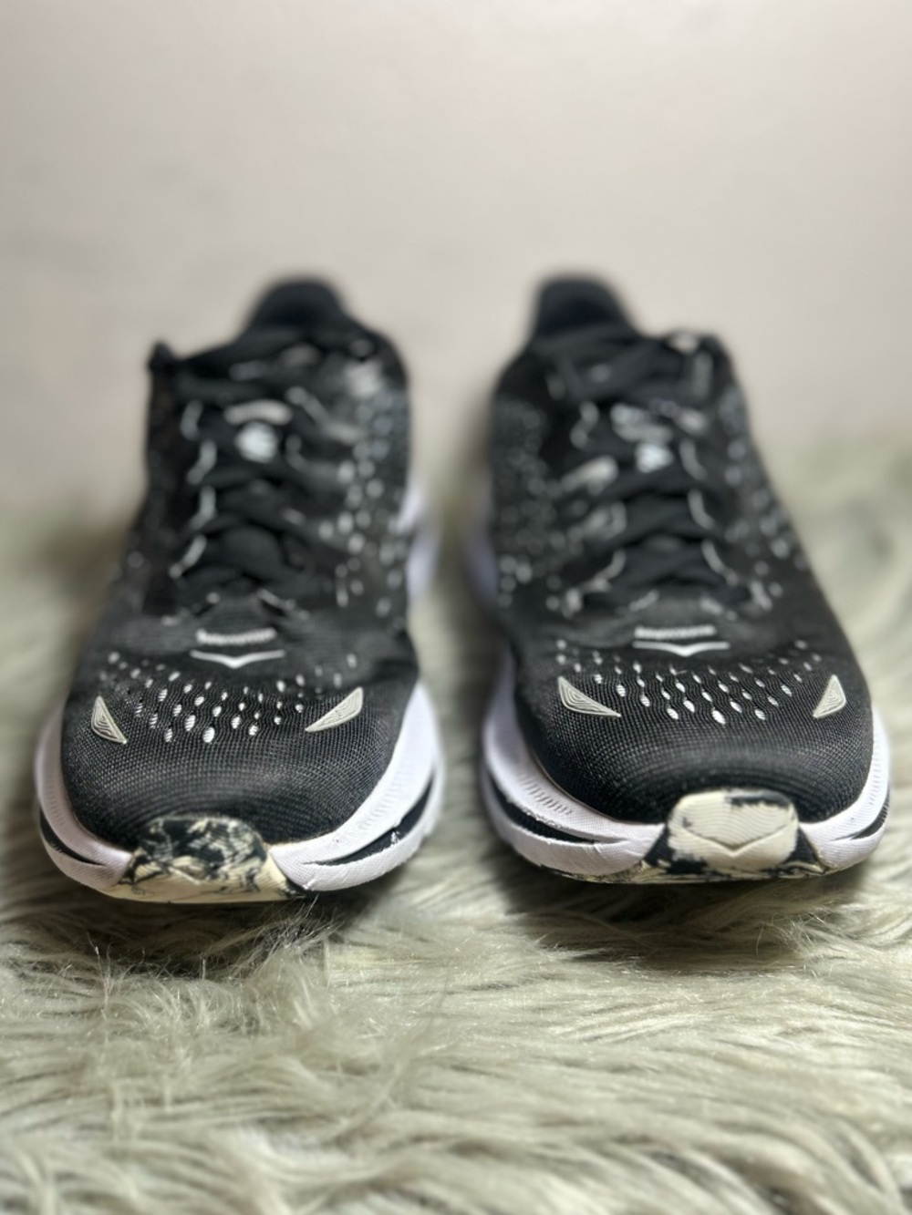 HOKA One One Kawana 'Black White Black Running Sneakers Size 10D - Picture 7 of 11